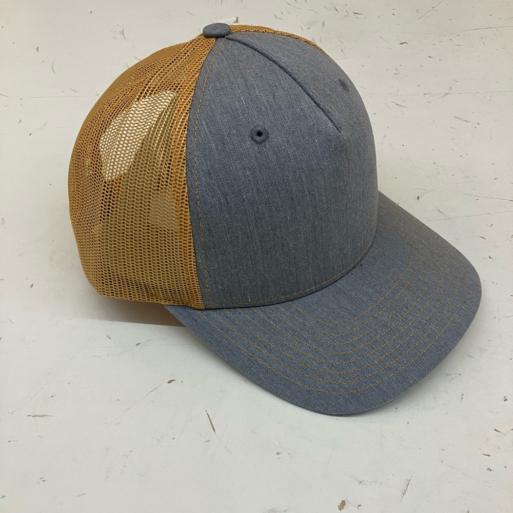 RICHARDSON Trucker 112 Hat Cap NEW Snapback Grey Yellow Gold